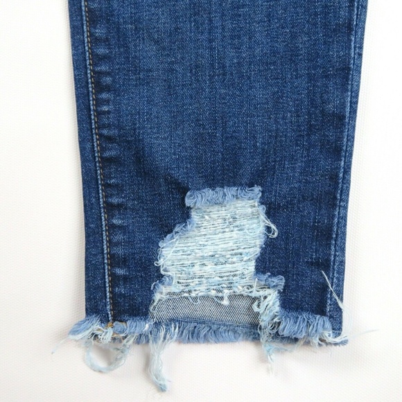 MADEWELL 9" High Rise Skinny Distressed Raw Hems Jeans - Picture 5 of 6